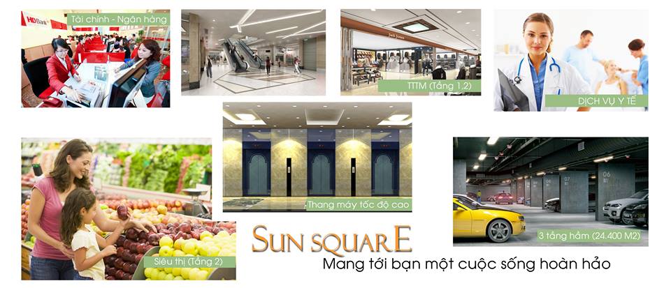 TIỆN ÍCH HOÀN HẢO TẠI DỰ ÁN CHUNG CƯ SUN SQUARE