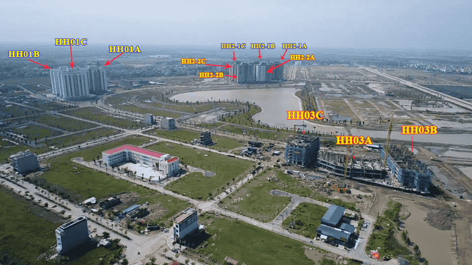 vị trí 3 tòa HH03 A, B, C