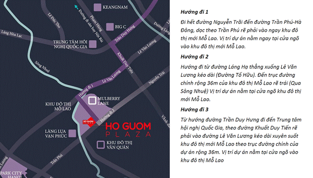 vị trí hồ gươm plaza